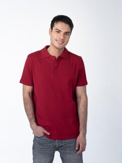 Бордовая рубашка ПОЛО мужская